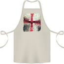 Dissolving England Flag St. George's Skull Cotton Apron 100% Organic Natural