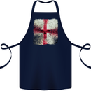 Dissolving England Flag St. George's Skull Cotton Apron 100% Organic Navy Blue