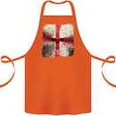 Dissolving England Flag St. George's Skull Cotton Apron 100% Organic Orange