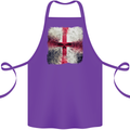 Dissolving England Flag St. George's Skull Cotton Apron 100% Organic Purple