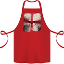 Dissolving England Flag St. George's Skull Cotton Apron 100% Organic Red