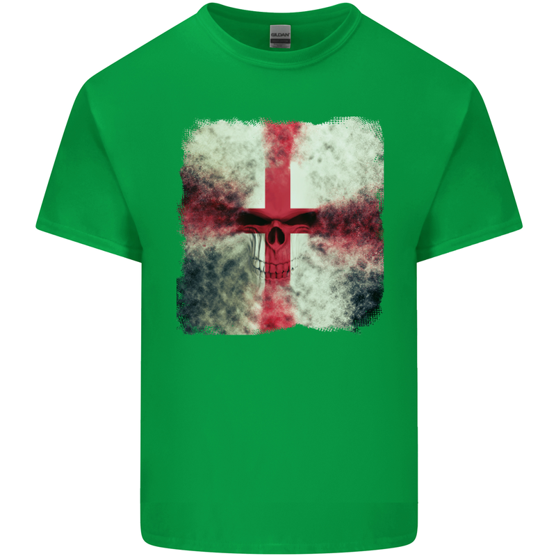 Dissolving England Flag St. George's Skull Kids T-Shirt Childrens Irish Green