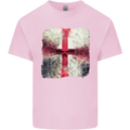 Dissolving England Flag St. George's Skull Kids T-Shirt Childrens Light Pink