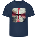 Dissolving England Flag St. George's Skull Kids T-Shirt Childrens Navy Blue