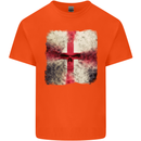 Dissolving England Flag St. George's Skull Kids T-Shirt Childrens Orange