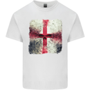 Dissolving England Flag St. George's Skull Kids T-Shirt Childrens White