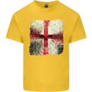 Dissolving England Flag St. George's Skull Kids T-Shirt Childrens Yellow