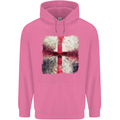 Dissolving England Flag St. George's Skull Mens 80% Cotton Hoodie Azelea