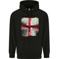 Dissolving England Flag St. George's Skull Mens 80% Cotton Hoodie Black
