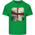Dissolving England Flag St. George's Skull Mens Cotton T-Shirt Tee Top Irish Green