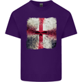 Dissolving England Flag St. George's Skull Mens Cotton T-Shirt Tee Top Purple