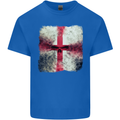 Dissolving England Flag St. George's Skull Mens Cotton T-Shirt Tee Top Royal Blue