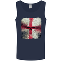 Dissolving England Flag St. George's Skull Mens Vest Tank Top Navy Blue