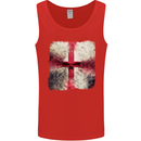 Dissolving England Flag St. George's Skull Mens Vest Tank Top Red