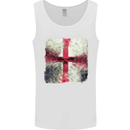 Dissolving England Flag St. George's Skull Mens Vest Tank Top White