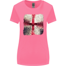 Dissolving England Flag St. George's Skull Womens Wider Cut T-Shirt Azalea