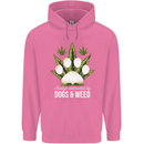 Distracted by Dogs and Weed Funny Drugs Mens 80% Cotton Hoodie Azelea