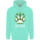 Distracted by Dogs and Weed Funny Drugs Mens 80% Cotton Hoodie Peppermint