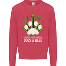 Distracted by Dogs and Weed Funny Drugs Mens Sweatshirt Jumper Heliconia