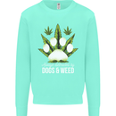 Distracted by Dogs and Weed Funny Drugs Mens Sweatshirt Jumper Peppermint