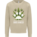 Distracted by Dogs and Weed Funny Drugs Mens Sweatshirt Jumper Sand