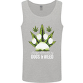 Distracted by Dogs and Weed Funny Drugs Mens Vest Tank Top Sports Grey