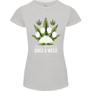 Distracted by Dogs and Weed Funny Drugs Womens Petite Cut T-Shirt Sports Grey