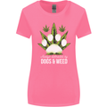 Distracted by Dogs and Weed Funny Drugs Womens Wider Cut T-Shirt Azalea