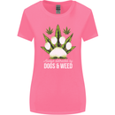 Distracted by Dogs and Weed Funny Drugs Womens Wider Cut T-Shirt Azalea
