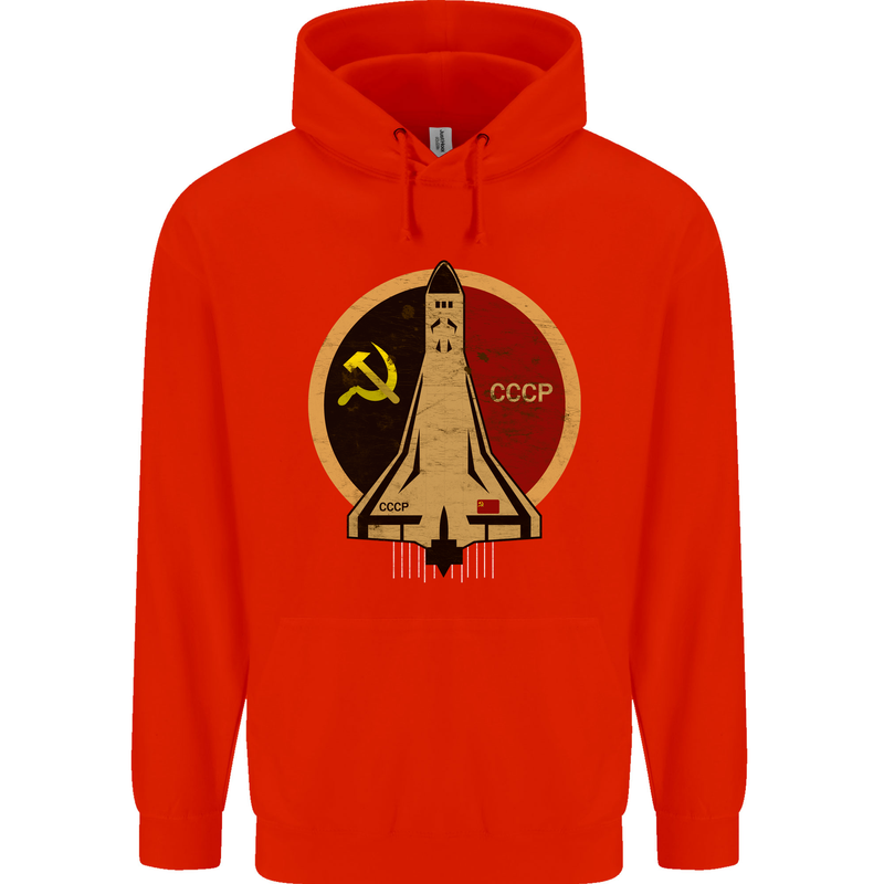Distressed CCCP Shuttle Childrens Kids Hoodie Bright Red