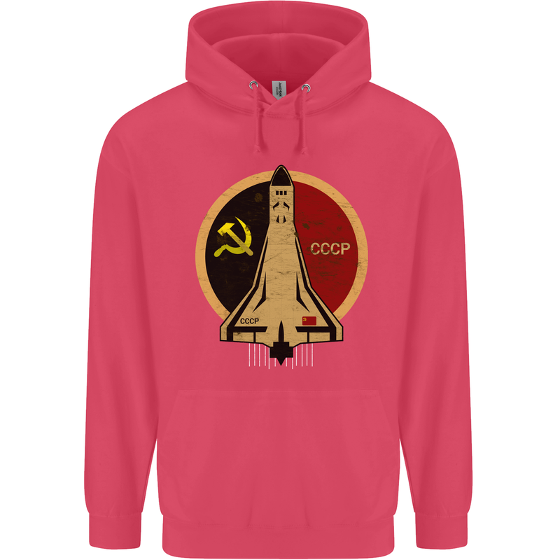 Distressed CCCP Shuttle Childrens Kids Hoodie Heliconia