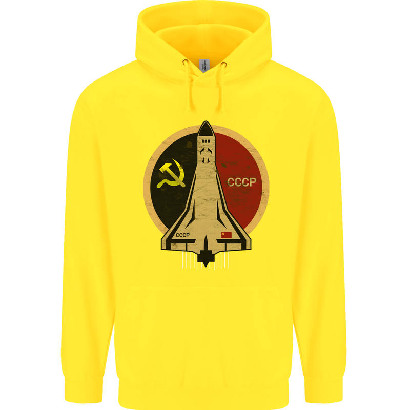 Distressed CCCP Shuttle Childrens Kids Hoodie Yellow