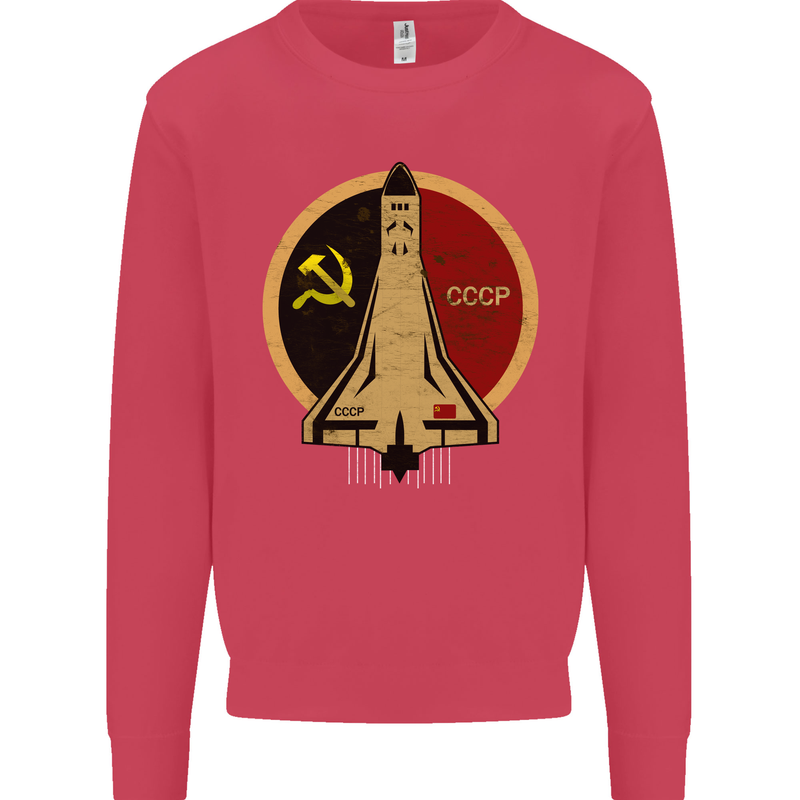 Distressed CCCP Shuttle Kids Sweatshirt Jumper Heliconia