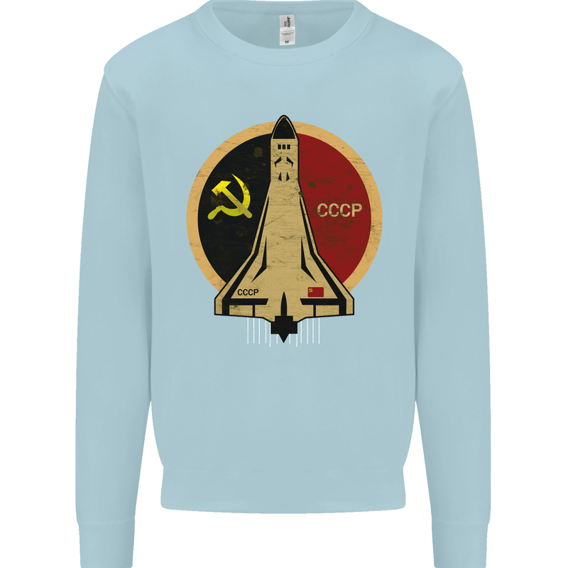 Distressed CCCP Shuttle Kids Sweatshirt Jumper Light Blue
