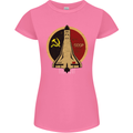 Distressed CCCP Shuttle Womens Petite Cut T-Shirt Azalea