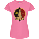 Distressed CCCP Shuttle Womens Petite Cut T-Shirt Azalea