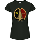 Distressed CCCP Shuttle Womens Petite Cut T-Shirt Black