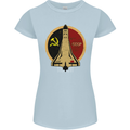 Distressed CCCP Shuttle Womens Petite Cut T-Shirt Light Blue