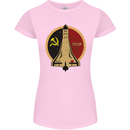 Distressed CCCP Shuttle Womens Petite Cut T-Shirt Light Pink