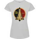 Distressed CCCP Shuttle Womens Petite Cut T-Shirt Sports Grey