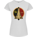 Distressed CCCP Shuttle Womens Petite Cut T-Shirt White