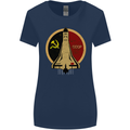 Distressed CCCP Shuttle Womens Wider Cut T-Shirt Navy Blue