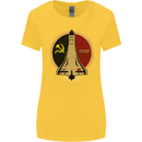Distressed CCCP Shuttle Womens Wider Cut T-Shirt Yellow