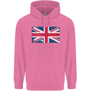 Distressed Union Jack Flag Great Britain Mens 80% Cotton Hoodie Azelea