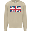 Distressed Union Jack Flag Great Britain Mens Sweatshirt Jumper Sand
