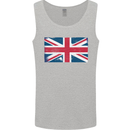 Distressed Union Jack Flag Great Britain Mens Vest Tank Top Sports Grey