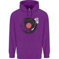 Distressed Vinyl Turntable DJ DJing Childrens Kids Hoodie Purple