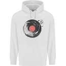 Distressed Vinyl Turntable DJ DJing Childrens Kids Hoodie White