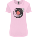 Distressed Vinyl Turntable DJ DJing Womens Wider Cut T-Shirt Light Pink