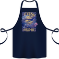 Diver Same Planet Different World Cotton Apron 100% Organic Navy Blue
